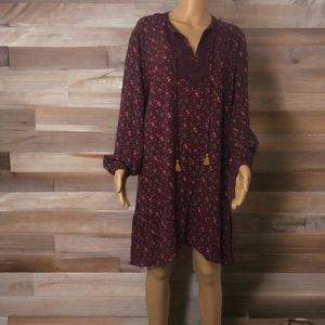 Matilda Jane Burgundy Floral Midi Dress